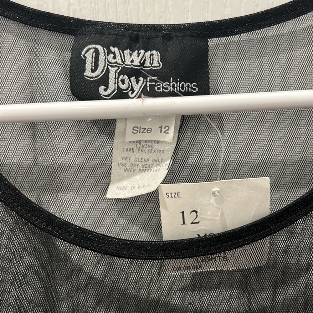 Dawn Joy Fashions Black Cover/Robe, Size 12 - Picture 4 of 8